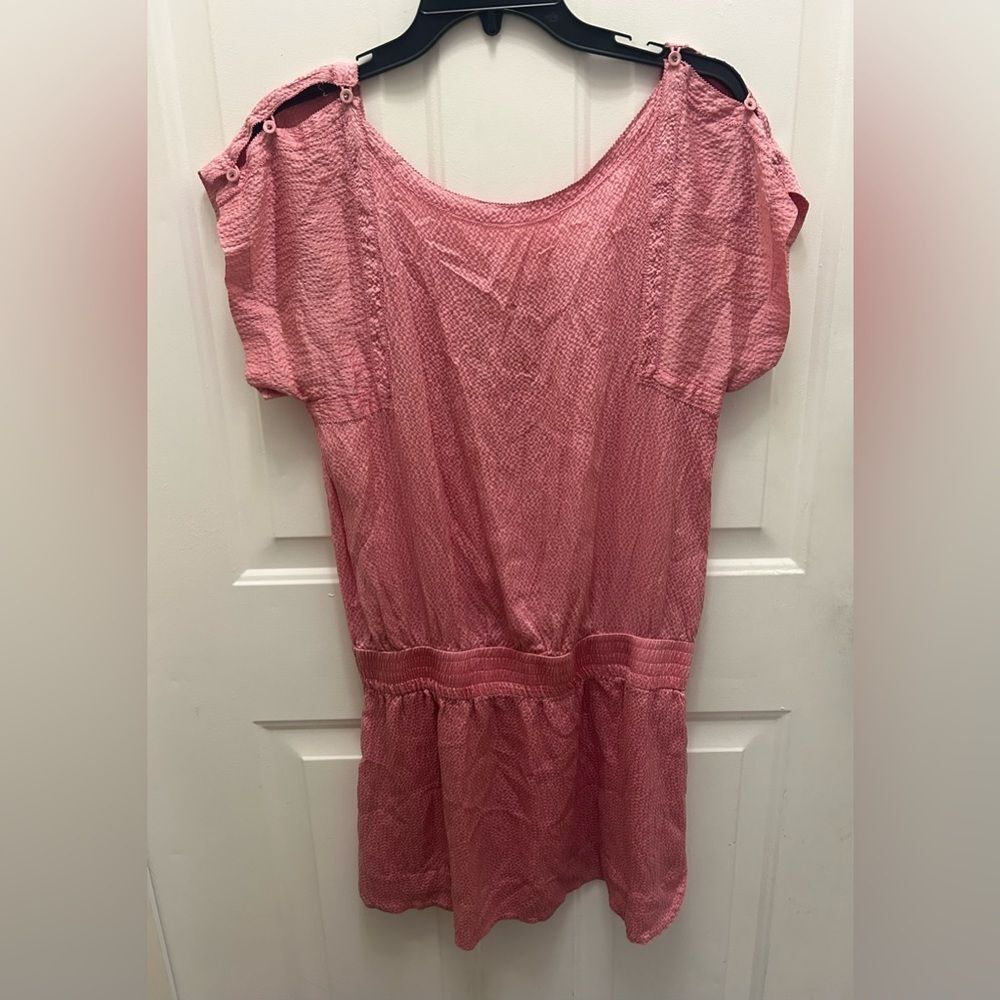 Rebecca Taylor Pink Silk Textured Dress Sz 4